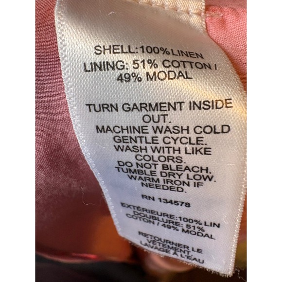 Vineyard Vines Womens Linen Plaid Smocked Midi Dress Multi Color Size S - Picture 5 of 5